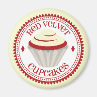 Red Velvet Cupkaka Magnet