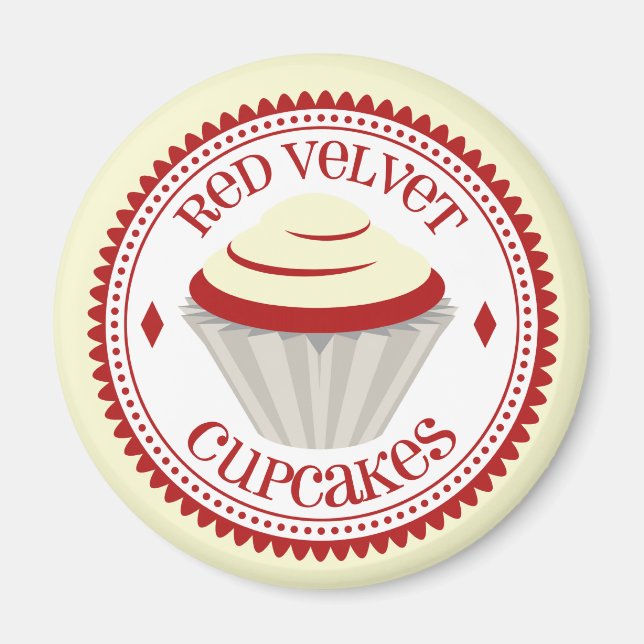 Red Velvet Cupkaka Magnet (Framsidan)