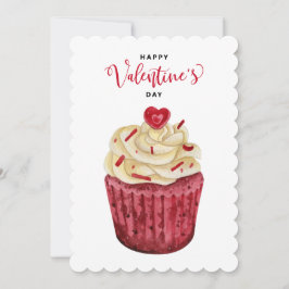 Red Velvet Cuptårta | Alla hjärtans Julkort