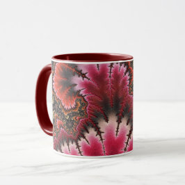 Red Velvet Fractal Art nouveau Stil Abstrakt Mugg