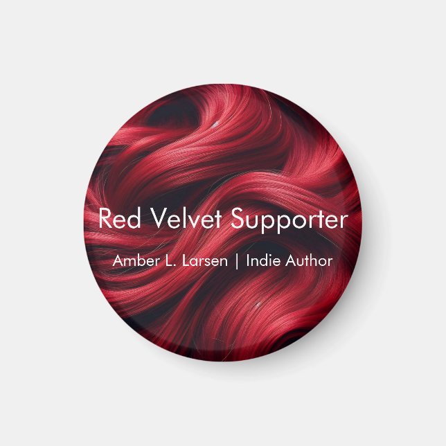 Red Velvet Hair | Amber L. Larsen Support Magnet (Framsidan)