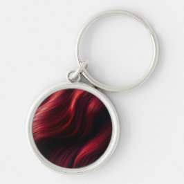 Red Velvet Keychain Rund Silverfärgad Nyckelring