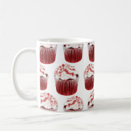 Red Velvet Muffinsar - vit kaffe Mugg