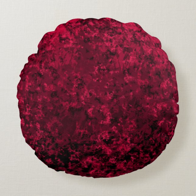 Red Velvet Rund Kudde (Framsidan)