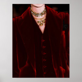 Red velvet Runway vintage royalty 90-tal kostym go Poster