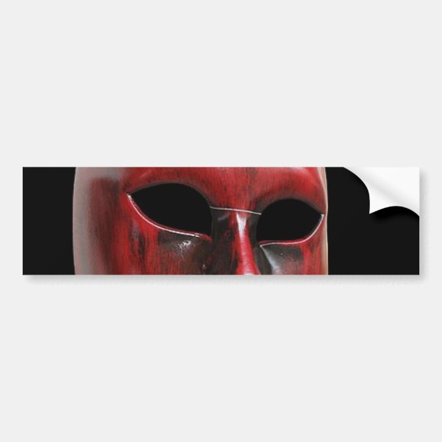Red Venice Mask Bumper Sticker Bildekal (Framsidan)