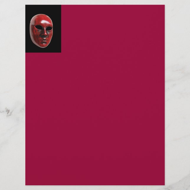 Red Venice Mask Letterhead (Framsida)
