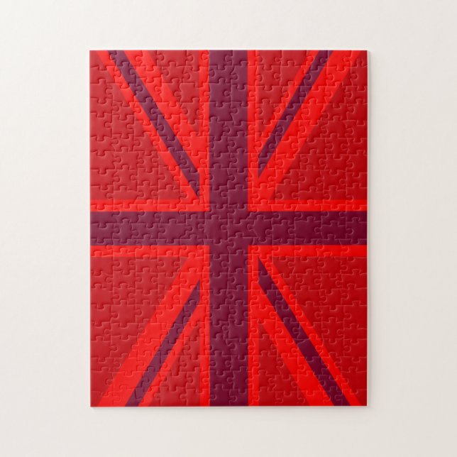 Red Version British Union Jack Decor Pussel (Vertikal)