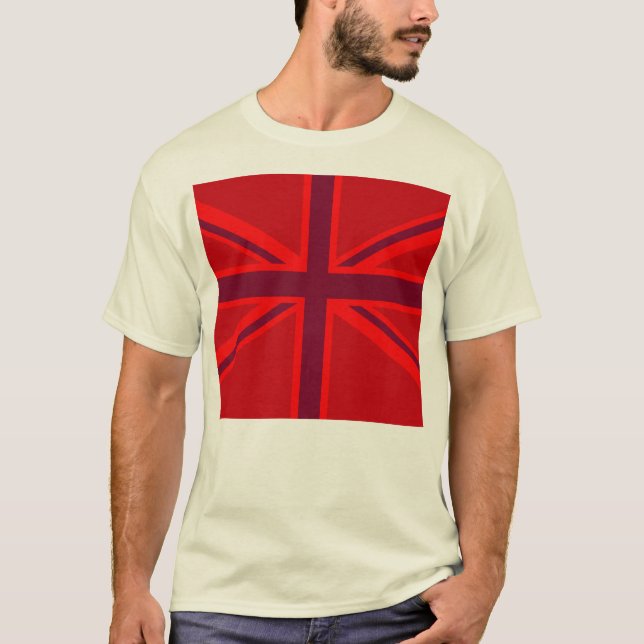 Red Version British Union Jack Decor T-shirt (Framsida)