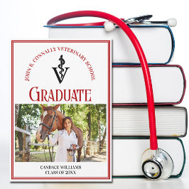 Red Veterinary School Photo Anpassningsbar Student Meddelande