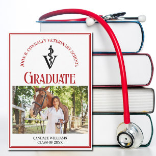Red Veterinary School Photo Anpassningsbar Student Meddelande