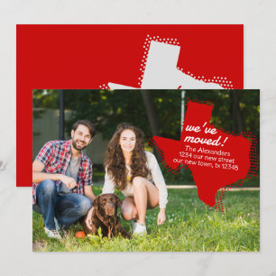 Red Vi har flyttat - Doged Texas Flytta Meddelande