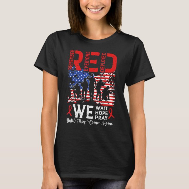 Red Vi väntar tills de Komar hem M T Shirt (Framsida)