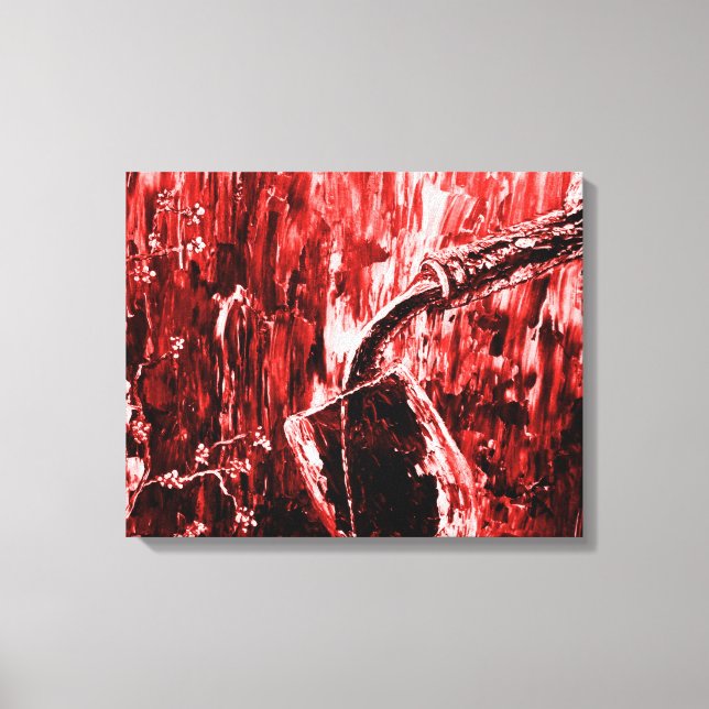 Red Vin Abstrakt Wall Art Art Canvastryck (Framsida)