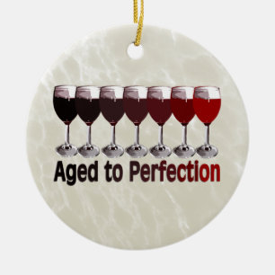 Red Vin Åldras till Perfection Julgransprydnad Keramik
