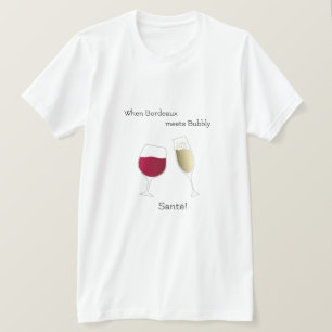 Red Vin Champagne Bubble-tuggare roligt T Shirt