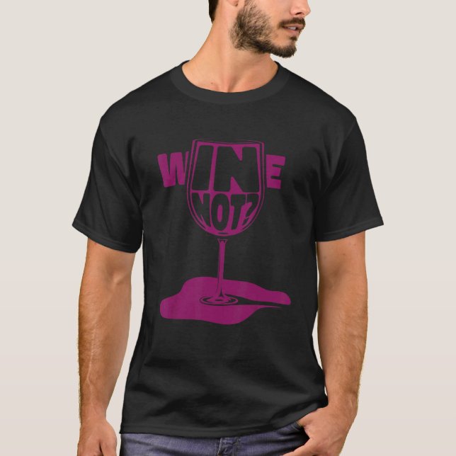 Red Vin Drinking T Shirt (Framsida)