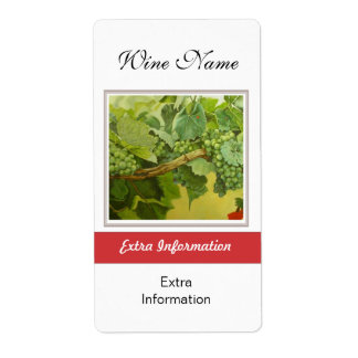 Red Vin-etikett Fraktsedel