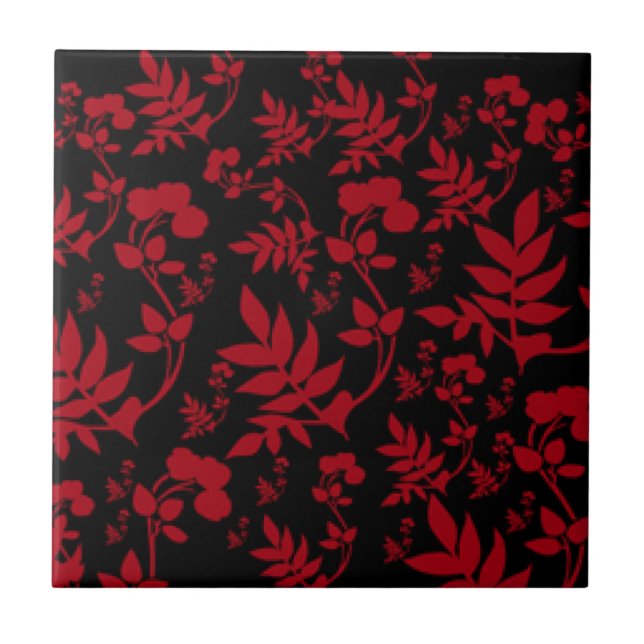 Red Vin Florah Design Tile Kakelplatta (Framsidan)