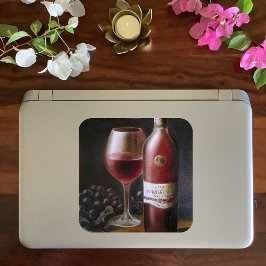 Red Vin Fyrkantigt Klistermärke
