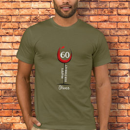 Red Vin Glass 60:e födelsedagsgästen T Shirt