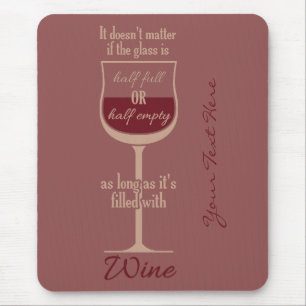 Red Vin Glass anpassningsbar mousserande Musmatta