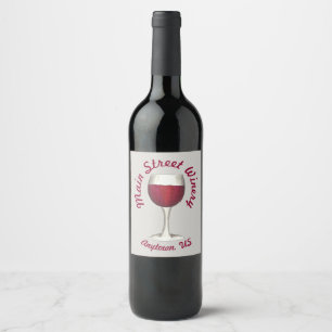 Red Vin Glass Merlot Cabernet Malbec Winery Vinflaska Etikett