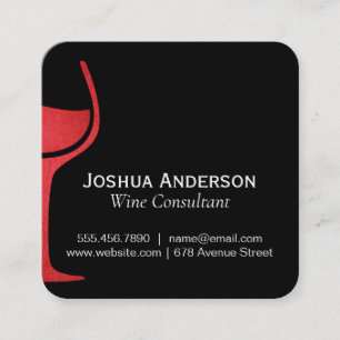 Red Vin Icon Vin Consultant Fyrkantigt Visitkort