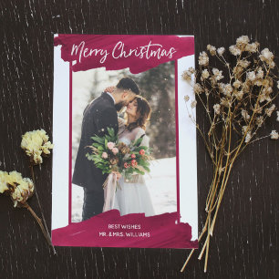 Red Vin jul Paint Photo   Julkort