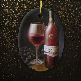 Red Vin Julgransprydnad Keramik