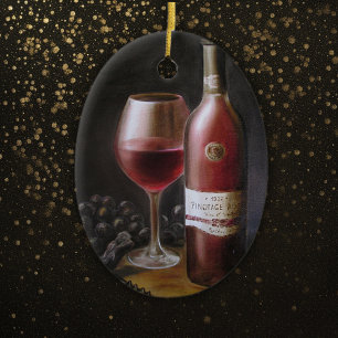 Red Vin Julgransprydnad Keramik