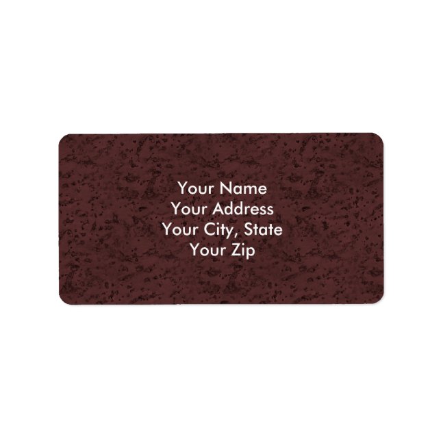 Red Vin Kork Se Wood Grain Adressetikett (Framsidan)