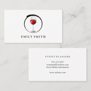 Red Vin Logotyp Maskiner Visitkort