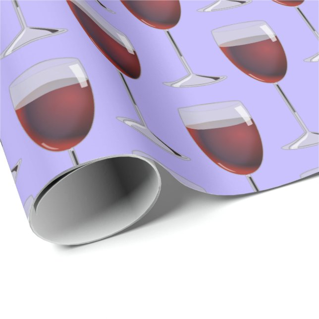 Red vin på lila presentpapper (Rullad Hörn)