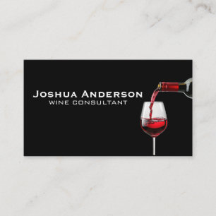 Red Vin Pour into Glass Visitkort