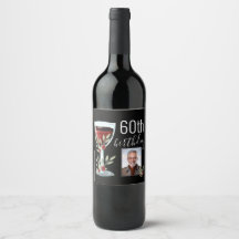 Red Vin Ro Watercolor Photo 60 Birthday