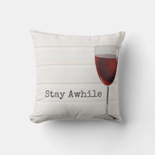 Red Vin Stanna medan Lumbar Pillow Kudde