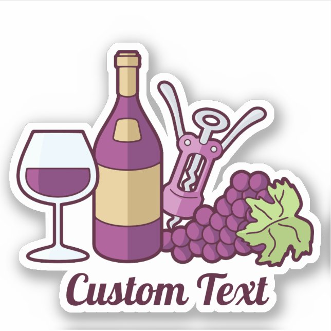 Red Vin Sticker Klistermärken (Framsida)