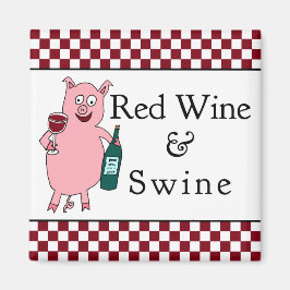 Red Vin & Swine Magnet