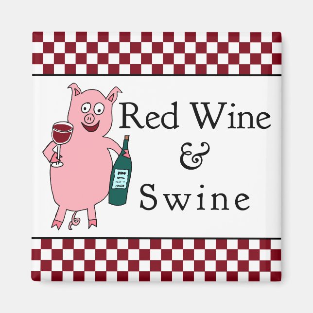Red Vin & Swine Magnet (Framsidan)