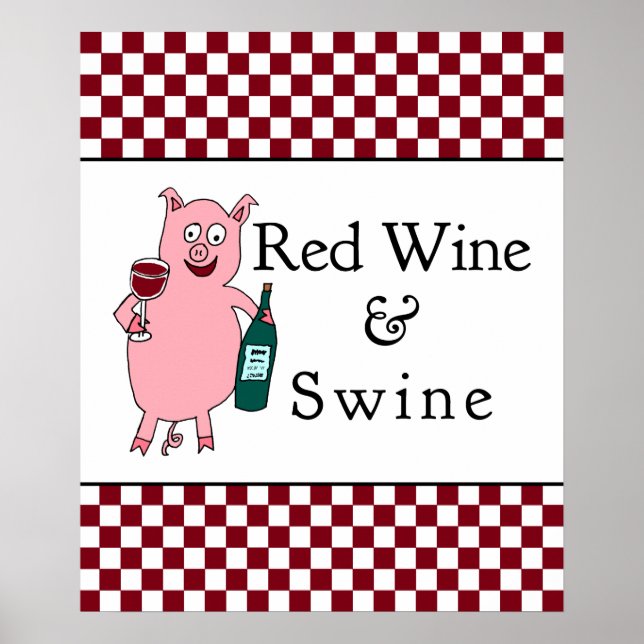Red Vin & Swine Poster (Framsidan)