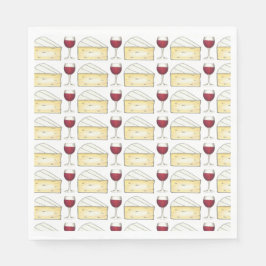 Red Vin Taste Brie Cheese Cocktail Party-händelse Pappersservett