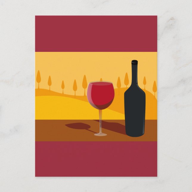 Red vin Tuscany Vykort (Framsida)