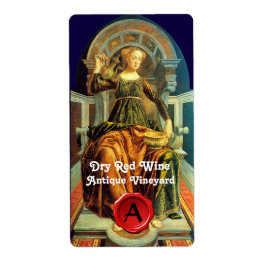 RED VIN VAX SEAL MONOGRAM/ANTIQUE TAROT FRAKTSEDEL