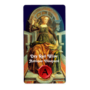 RED VIN VAX SEAL MONOGRAM/ANTIQUE TAROT FRAKTSEDEL