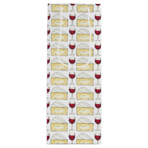 Red Vin Vin Glass and Brie Cheese Gift Bag