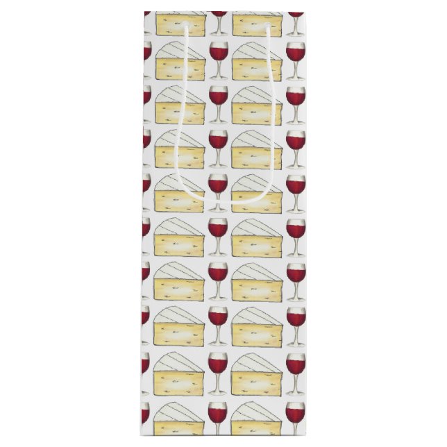 Red Vin Vin Glass and Brie Cheese Gift Bag (Framsidan)
