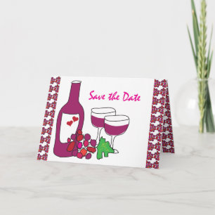 Red Vin Vineyard Bröllop spara datum Meddelande