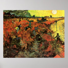 Red Vineyard av Vincent van Gogh Poster