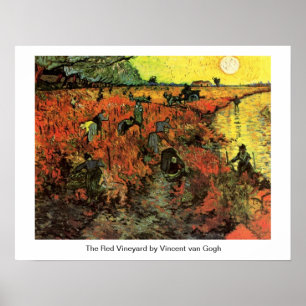 Red Vineyard av Vincent van Gogh. Poster
